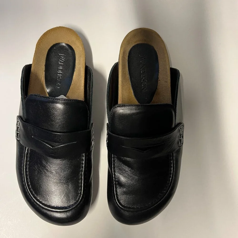 JW Anderson Black Leather Mules - Size 39 - Picture 10 of 12